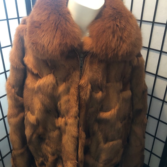 BRAND NEW MENS FOX FUR 🦊 COAT (WHISKEY) - Picture 1 of 3
